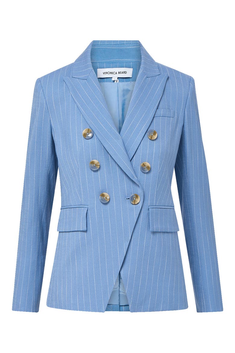 Miller Pinstripe Dickey Jacket, Alternate, color, BLUE JAY DOVE