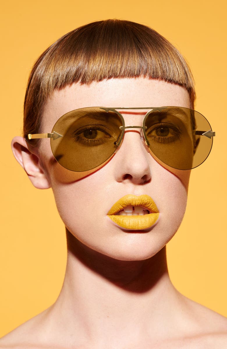 Karen Walker Love Hangover 60mm Aviator Sunglasses, Alternate, color, 