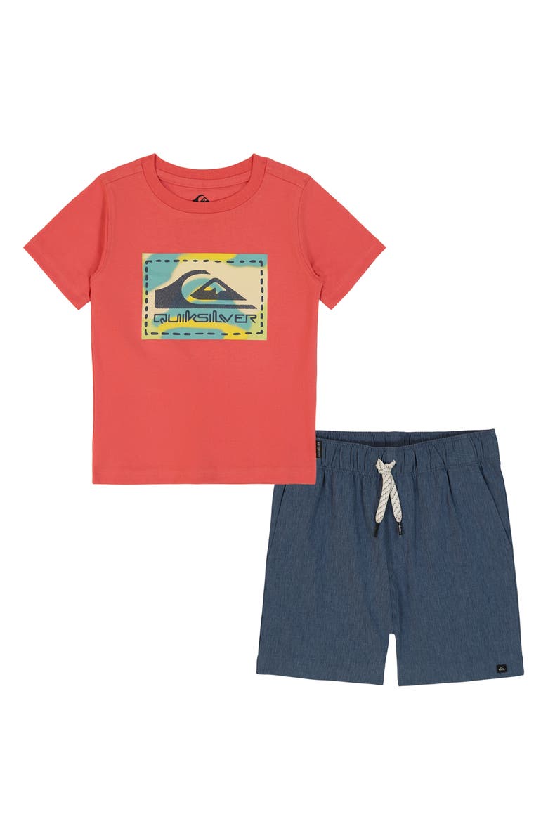 Quiksilver Graphic T-Shirt & Shorts Set, Main, color,