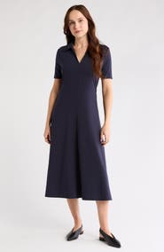 NORDSTROM RACK Short Sleeve Knit Polo Dress