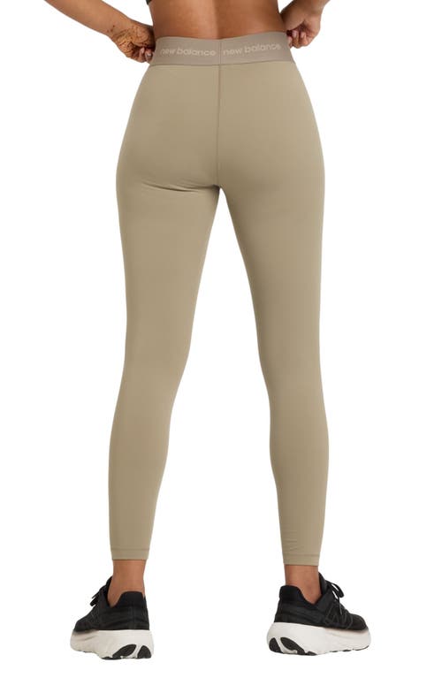 New Balance Sleek Hr Sport Performance Leggings In Brown