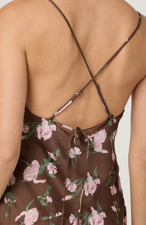 Astr The Label Cowl Neck Slipdress In Brown