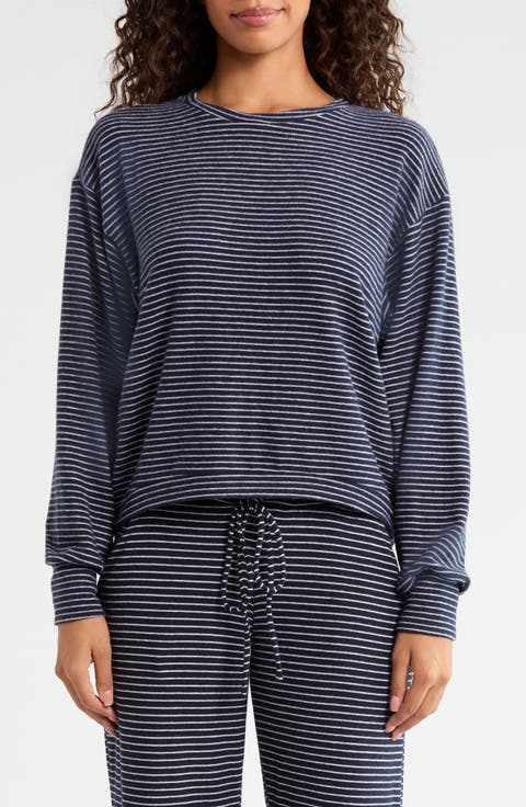 Clementine Striped Sleep Top