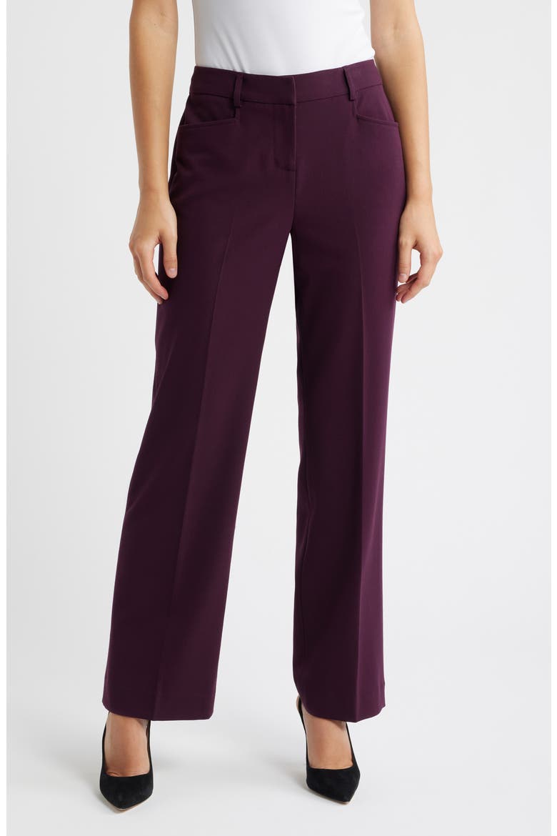 Flare Leg Pants, Main, color, PLUM