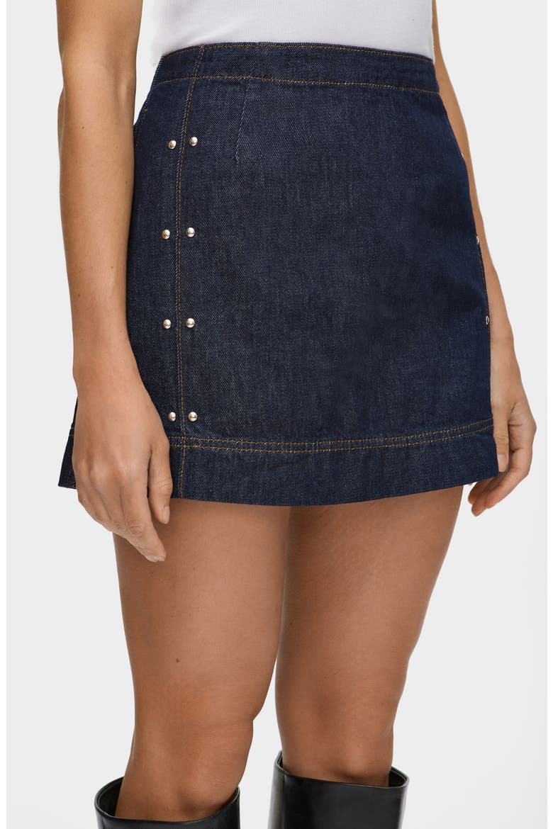 Hadley Denim Miniskirt, Alternate, color, INDIGO