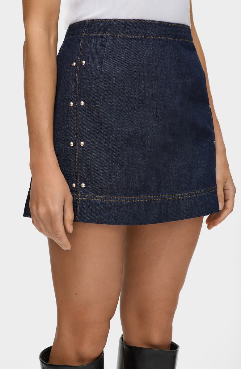 ALIGNE Hadley Denim Miniskirt, Alternate, color, Indigo