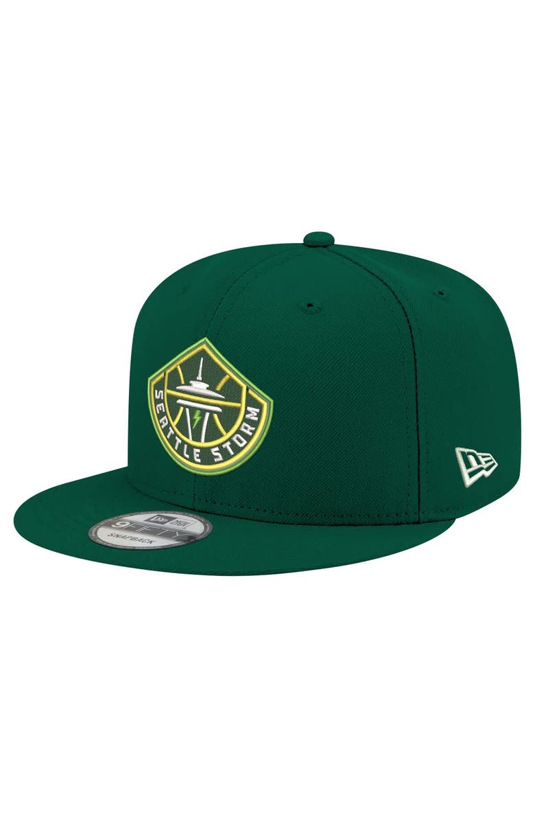 New Era Unisex New Era Green Seattle Storm Logo 9FIFTY Snapback Hat, Main, color, Green