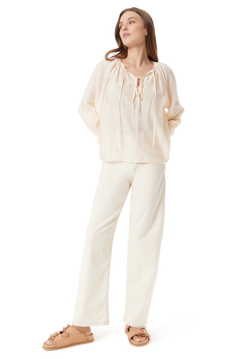 Sam Edelman High Waist Barrel Leg Jeans, Alternate, color, Undyed Natural Seed