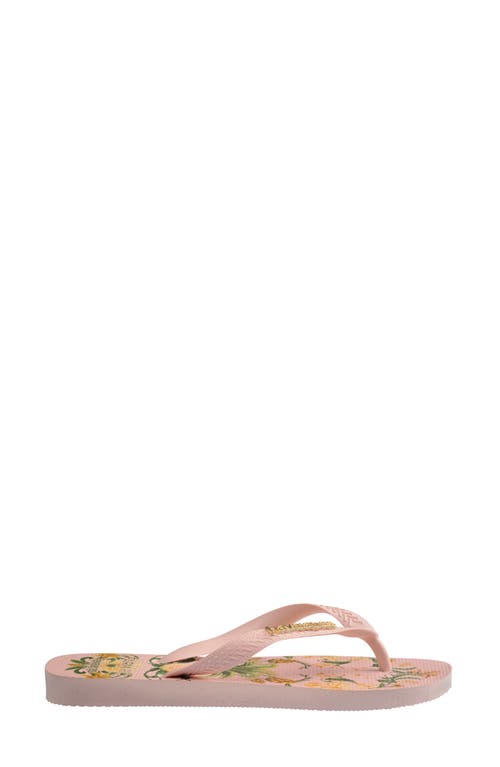 Havaianas X Farm Rio Botanical Beauty Flip Flop In Pink