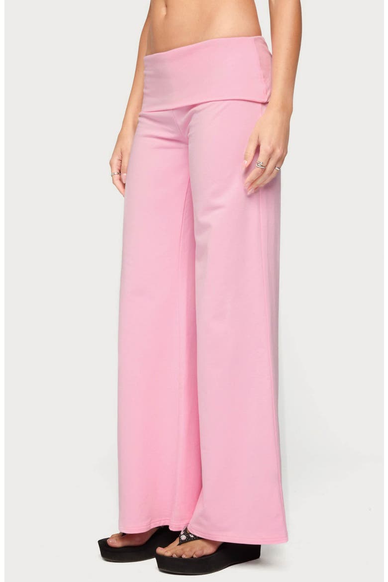 Angel Energy Wide Leg Foldover Pants, Alternate, color, PINK