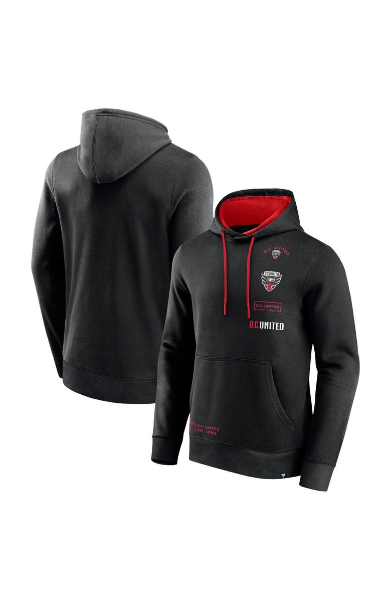 FANATICS Men's Fanatics Branded Black D.C. United Halftime Pullover Hoodie, Main, color, 