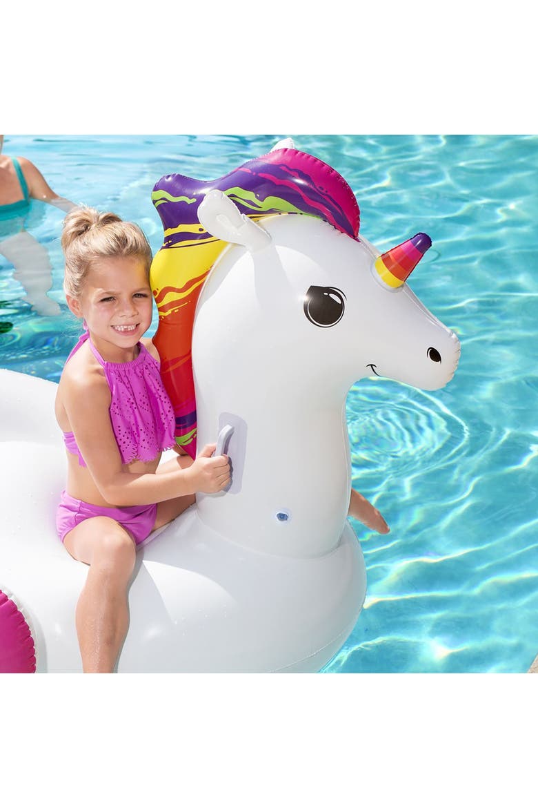 100% Fantasy Unicorn Kids Rideon Pool Float, Alternate, color, Multicolored