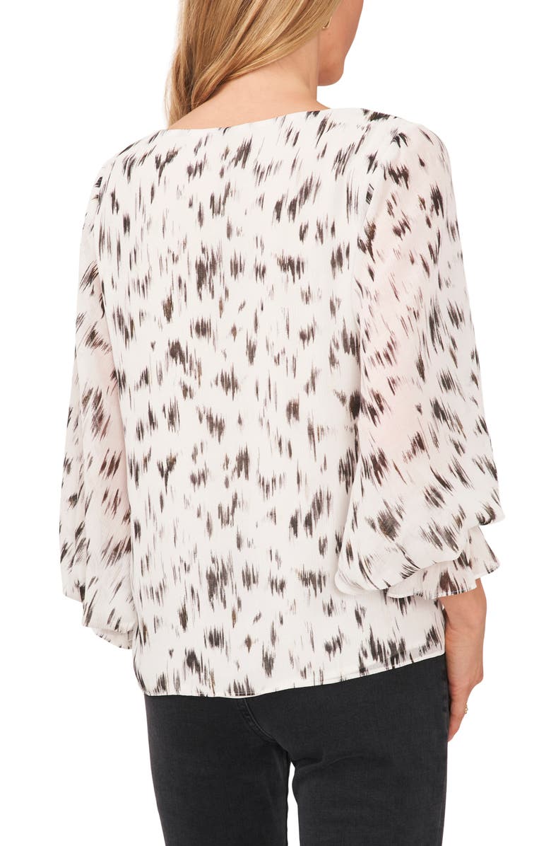 Vince Camuto V-Neck Smocked Cuff Blouse, Alternate, color,