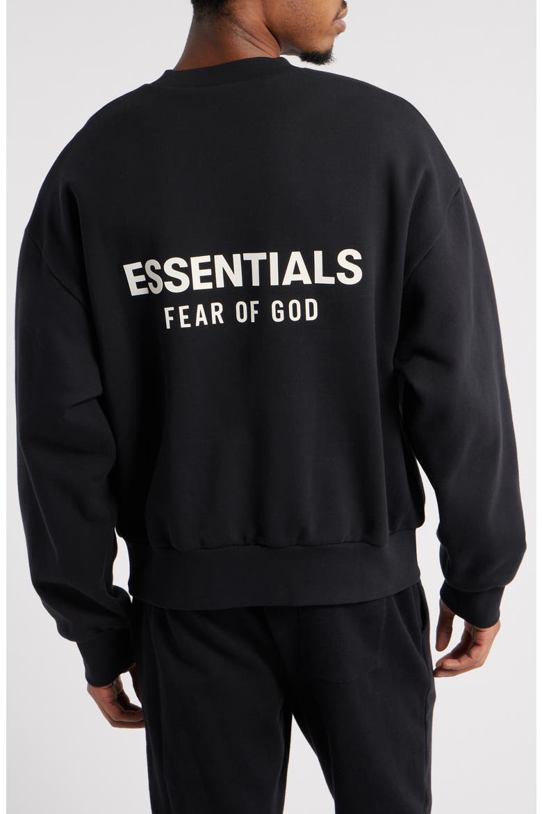 Classic Fit Logo Graphic Sweatshirt, Main, color, JET BLACK