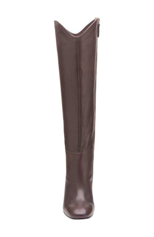 Johnston & Murphy Knee High Boot In Bordeaux Italian Nappa