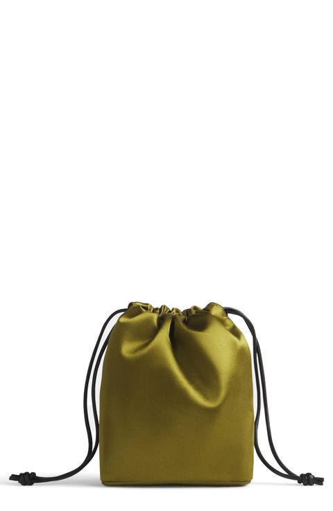 Solene Silk Satin Pouch Wristlet