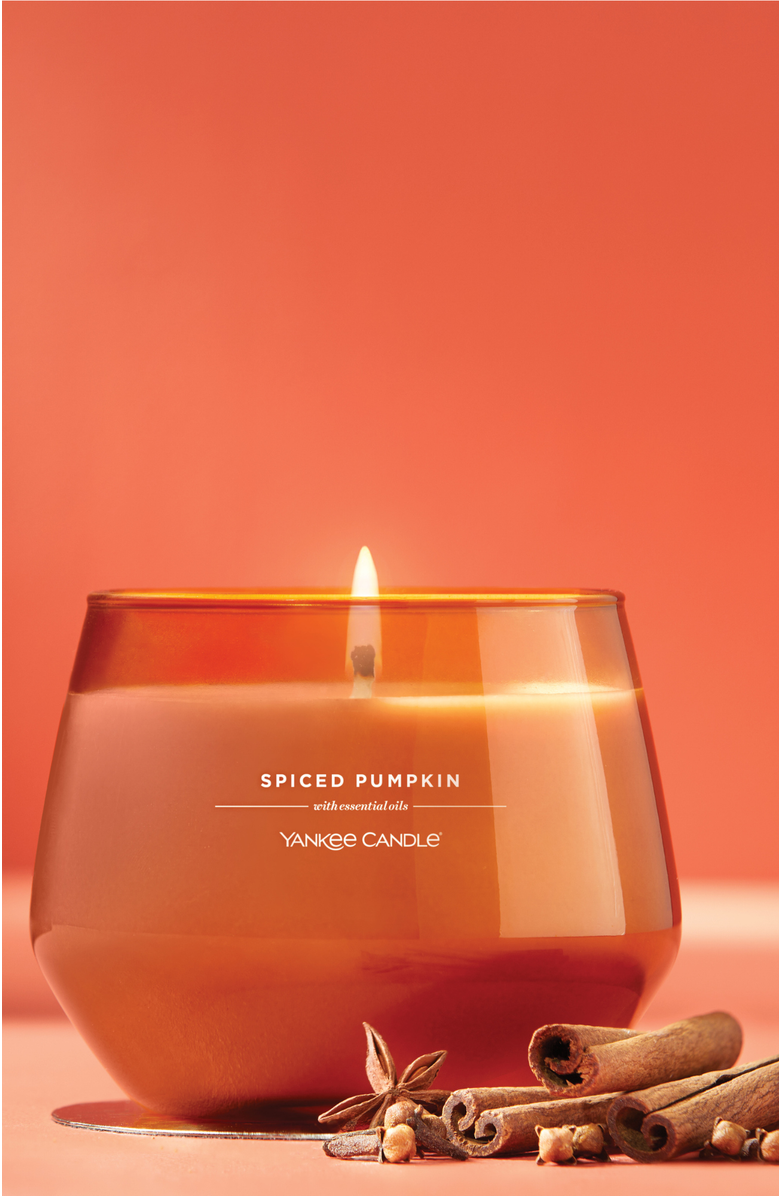 YANKEE CANDLE Spiced Pumpkin Studio Candle with Essential Oils, Set of 2, Alternate, color, Orange