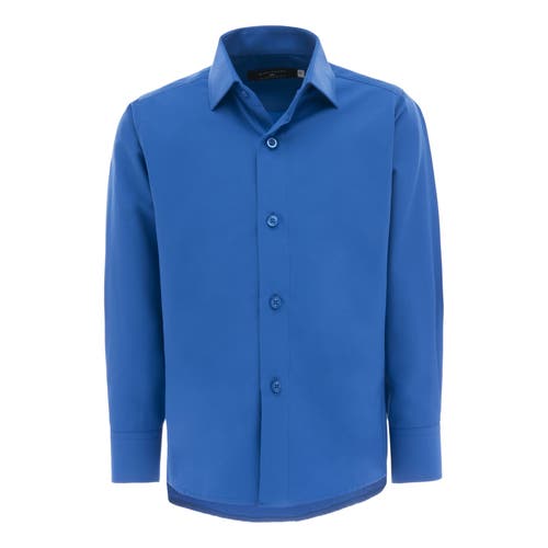 Moustache Solid-color Dress Shirt In Light Blue