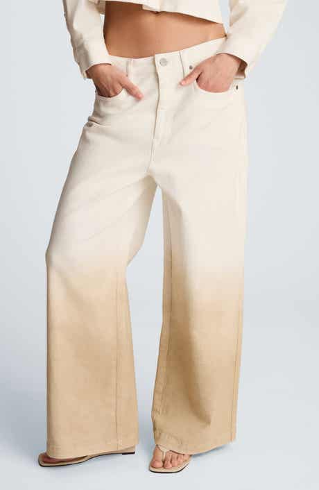 Ombré Comfort Stretch High Waist Wide Leg Jeans