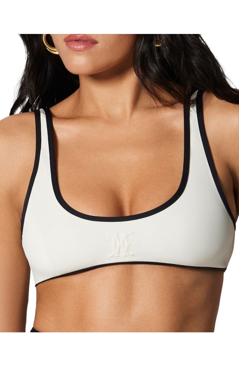 Kiki de Montparnasse Contraste Bikini Top, Main, color, Ecru/Black