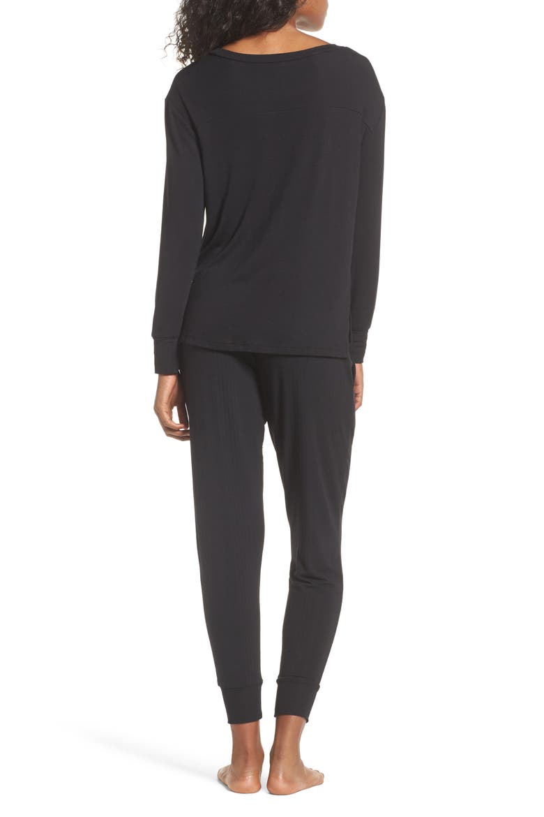 Lounge Tee & Pants, Alternate, color, BLACK