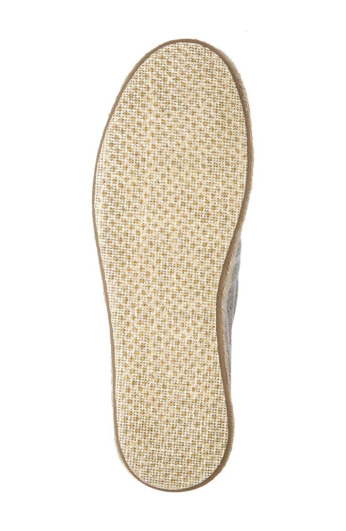 Stripe Espadrille Slip-On, Alternate, color, BROWN METALLIC STRIPE FABRIC