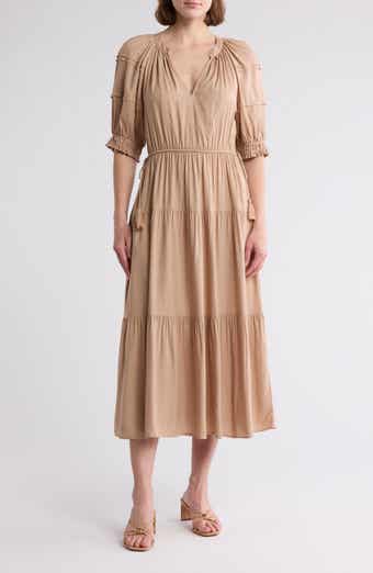 AREA STARS Tassel Tie Midi Dress