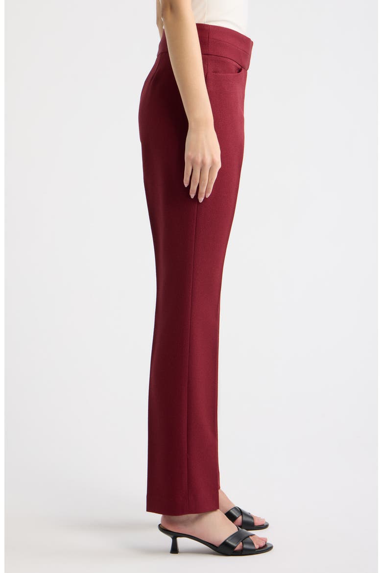 Bell Bottom Flare Leg Pants, Alternate, color, CRANBERRY