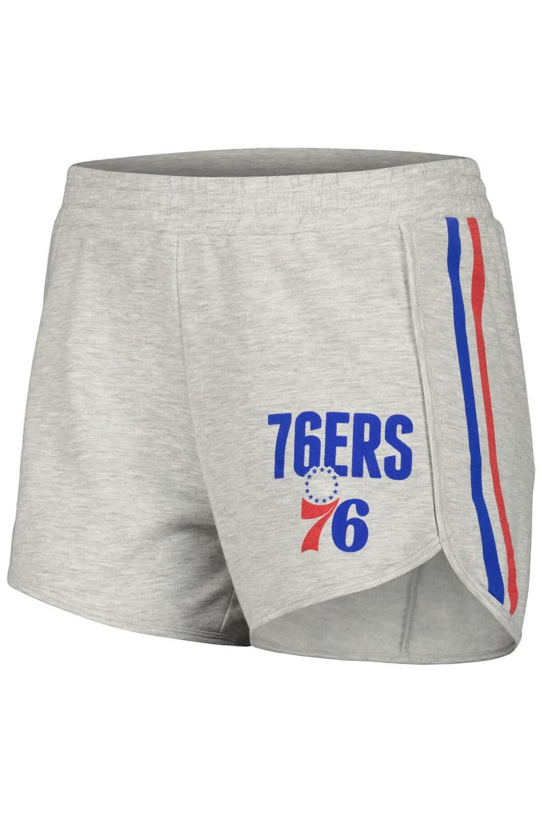 Women's Concepts Sport Gray Philadelphia 76ers Cedar Long Sleeve T-Shirt & Shorts Sleep Set, Alternate, color, Gray