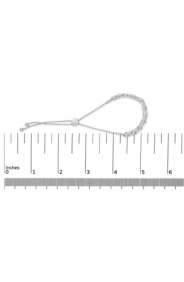 Haus of Brilliance Silver 1.0 Cttw Diamond X Link Bolo Bracelet, Alternate, color, White