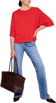MINT VELVET Linen Blend Boxy Silhouette T-Shirt