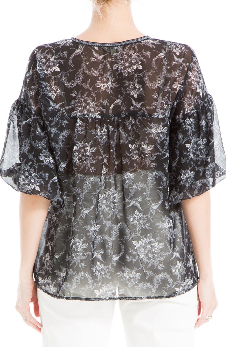 MAX STUDIO Puff Sleeve Pintuck Top, Alternate, color, 