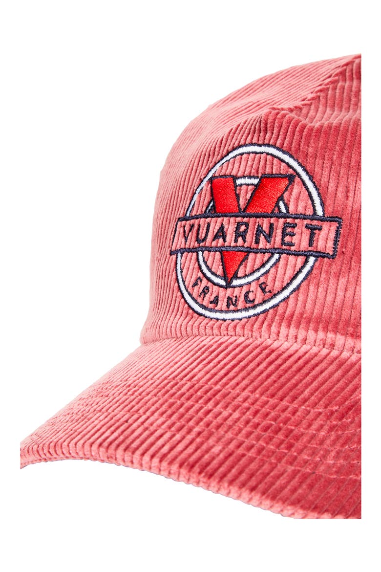 x Vuarnet Logo Corduroy Baseball Cap (Nordstrom Exclusive), Alternate, color, SOFT RED