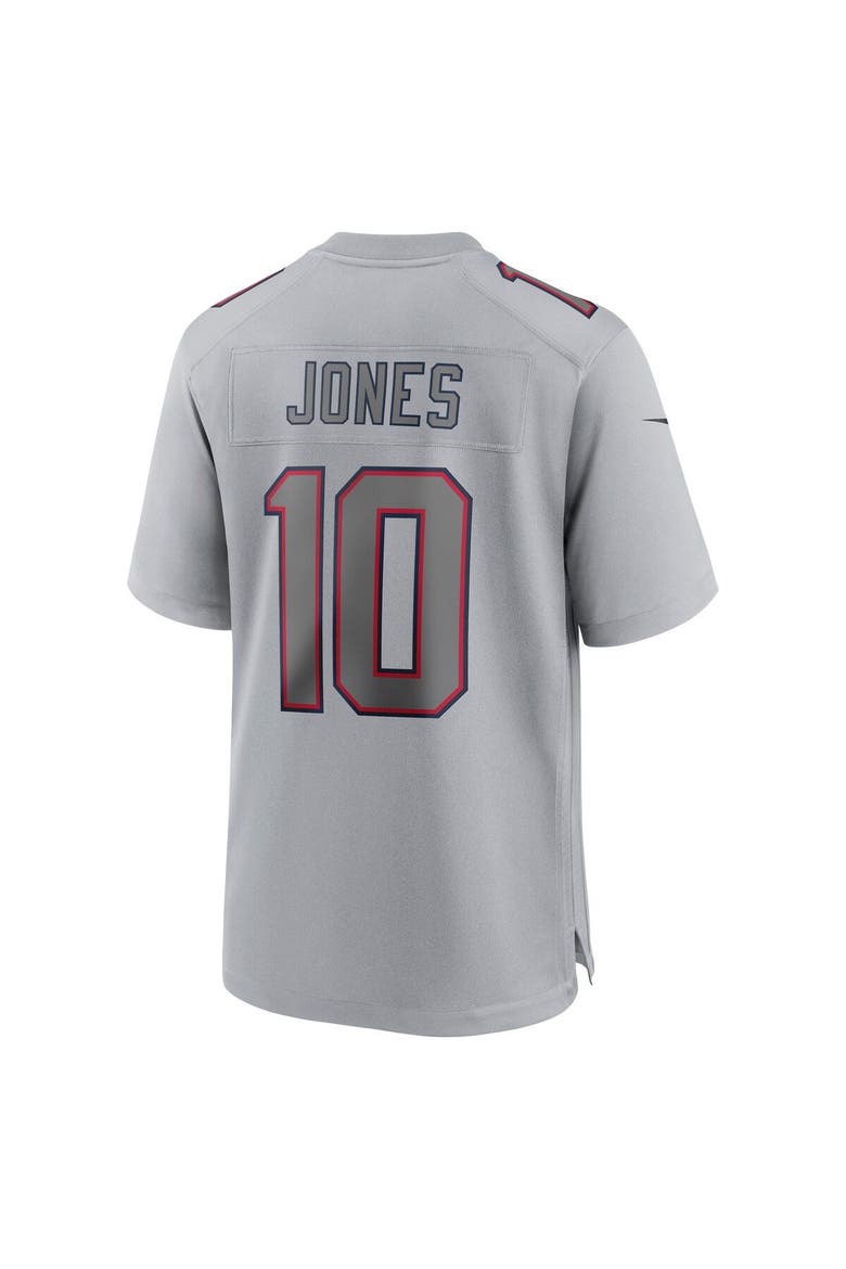 Men's Nike Mac Jones Gray New England Patriots Atmosphere Fashion Game Jersey, Alternate, color, Gray