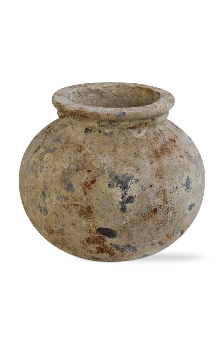 tag Villa Rustic Decorative Antique White Bowl Vase for Home, Main, color, 