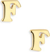 MARLYN SCHIFF Block Letter Initial Stud Earrings