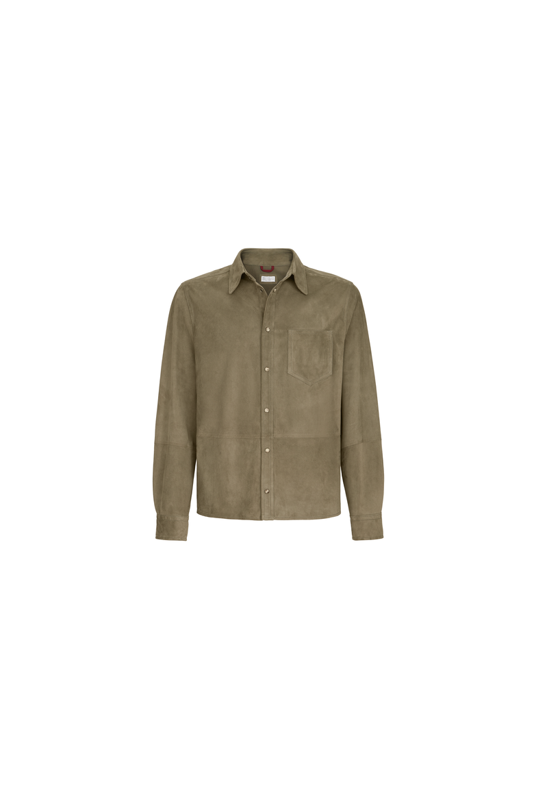 Suede overshirt, Alternate, color, Military