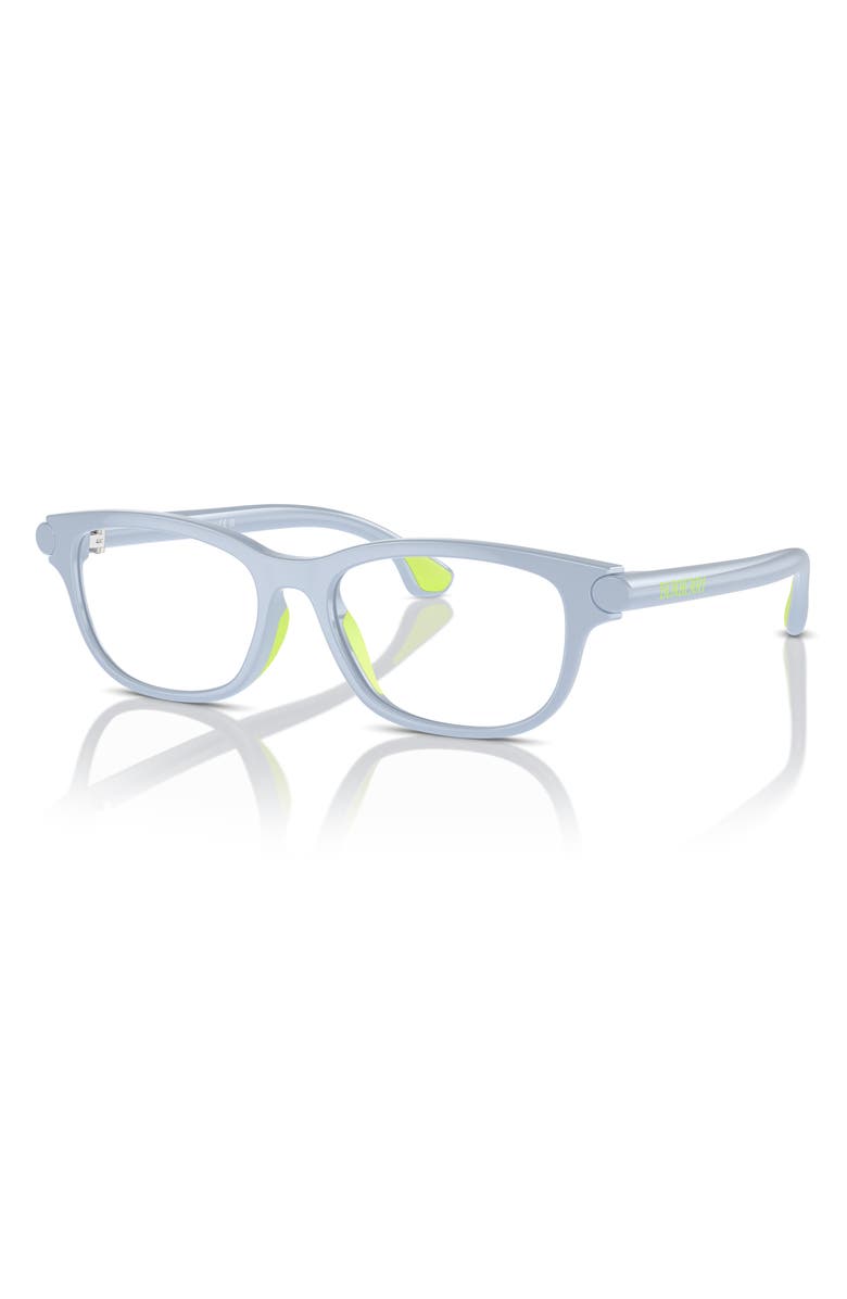 Burberry 49mm Rectangular Optical Glasses, Alternate, color, Light Blue / Demo Lens