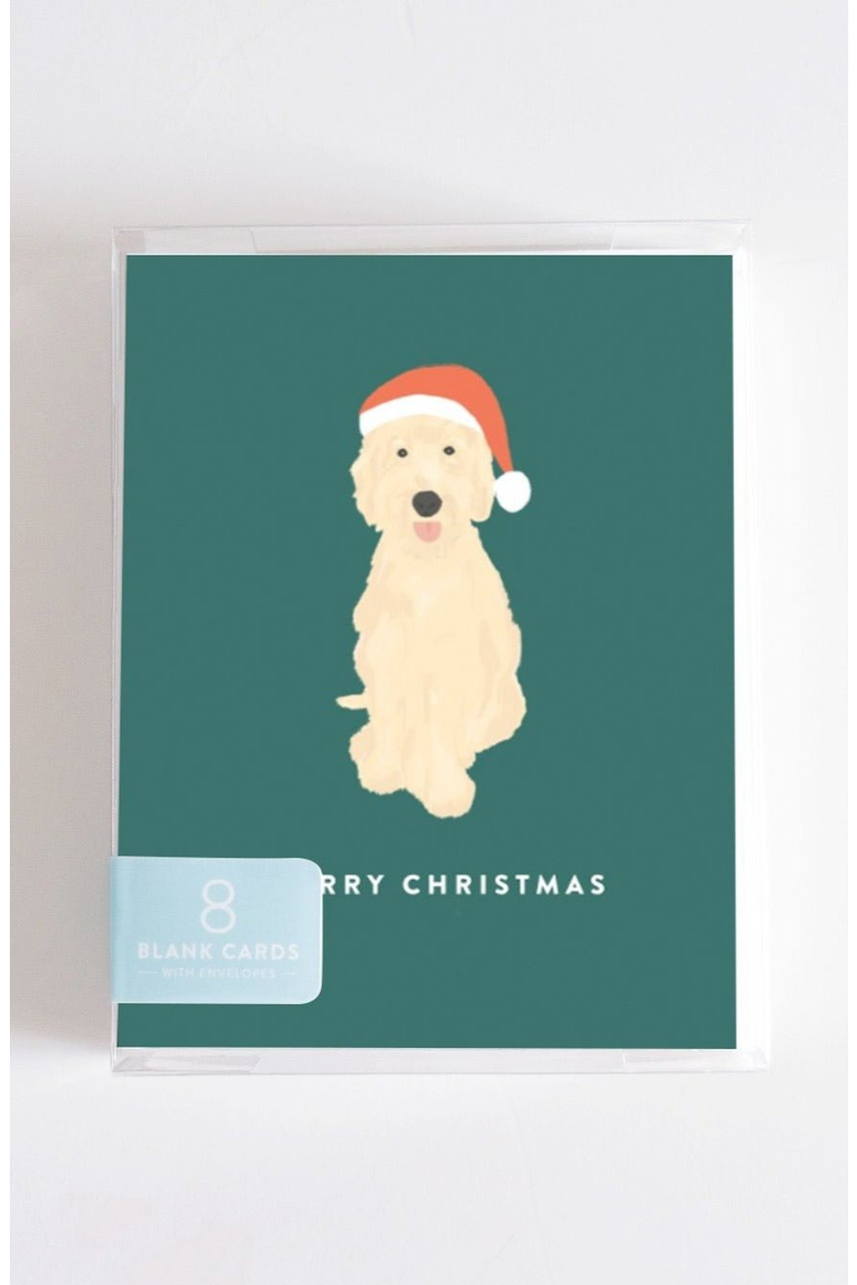 Santa Doodle Christmas Boxed Set of 8 Cards, Alternate, color, Santa Doodle