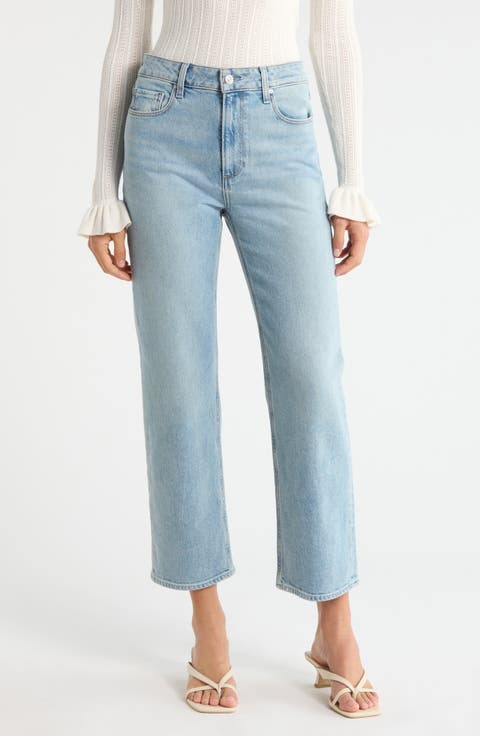 Stevie High Waist Ankle Straight Leg Jeans (Glide)