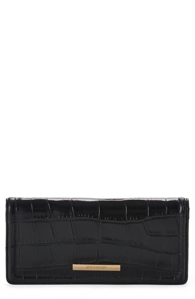 Brahmin Ady Croc Embossed Leather Continental Wallet, Main, color, 