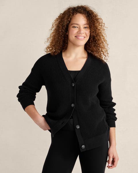Organic Cotton Shaker Stitch Cardigan