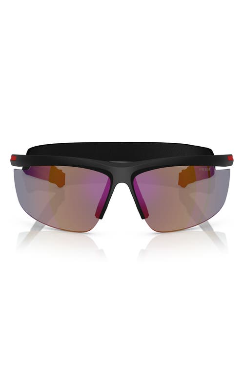 Prada Linea Rossa 96mm Gradient Pillow Sunglasses In Matte Black