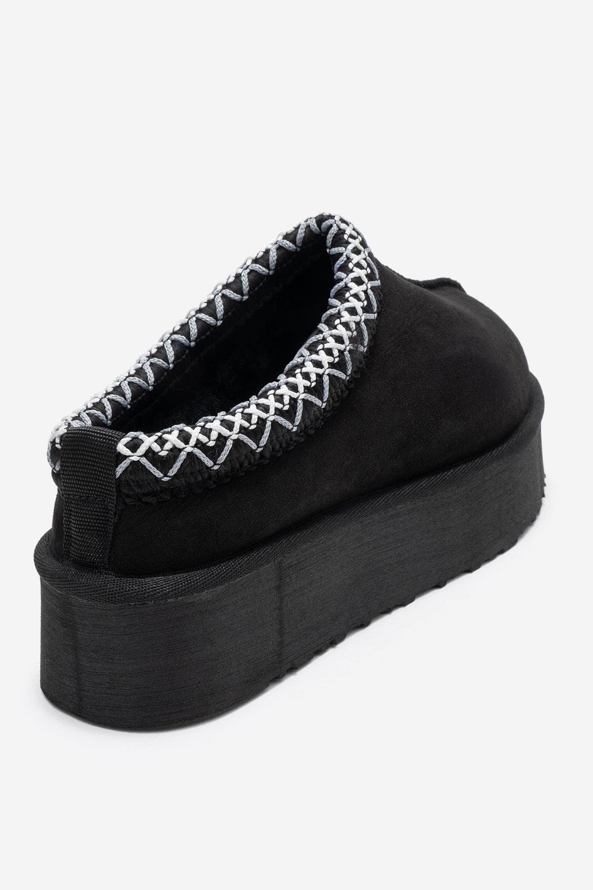 Forever & Always Shoes Avelia Leather Winter Slippers, Alternate, color, 