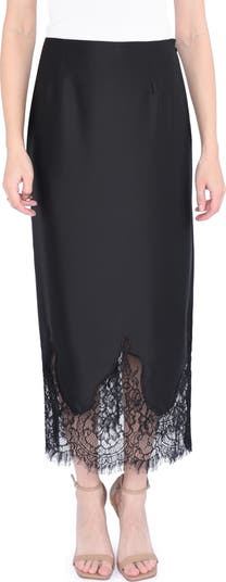 WAYF Venice Lace Trim Slip Skirt | Nordstrom
