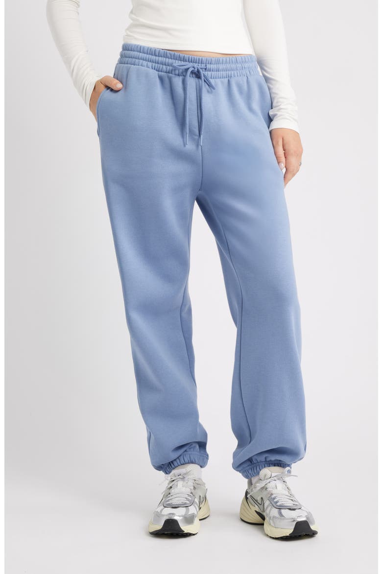 Baggy Fleece Joggers, Main, color, BLUE COUNTRY