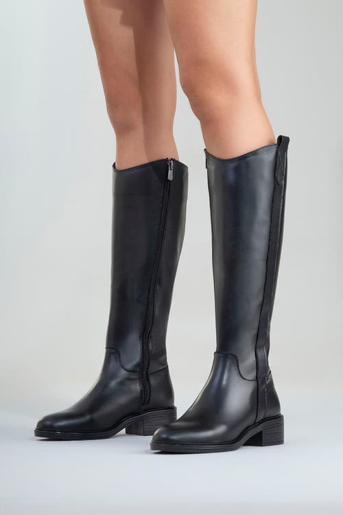 Forever & Always Shoes Acro Leather Boot In Black