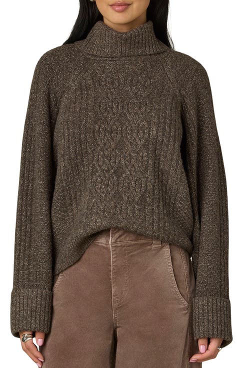 Shimmer Turtleneck Sweater