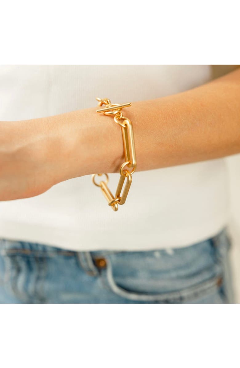 Erin McDermott Jewelry Lia Link Bracelet, Alternate, color, Gold