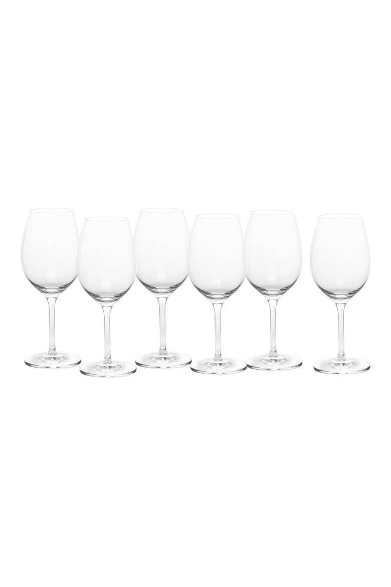 Banquet Set of 6 White Wine Glasses, Main, color, CLEAR